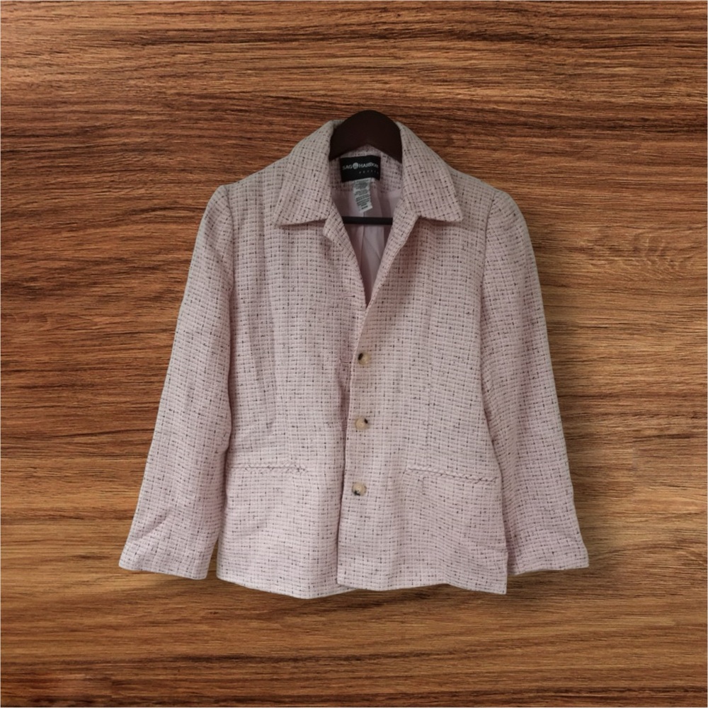 Sag Harbour Petite Pink Blazer Jacker